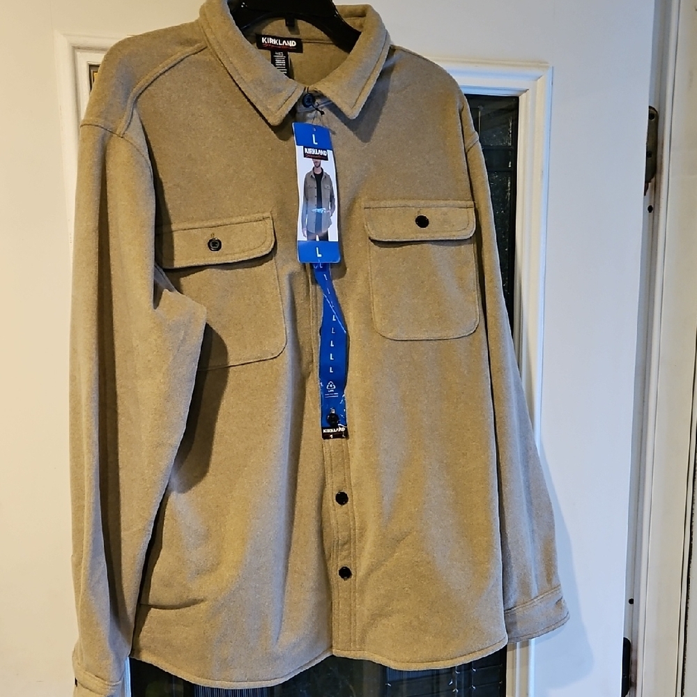Kirkland Signature Men's Beige Shirt Jacket